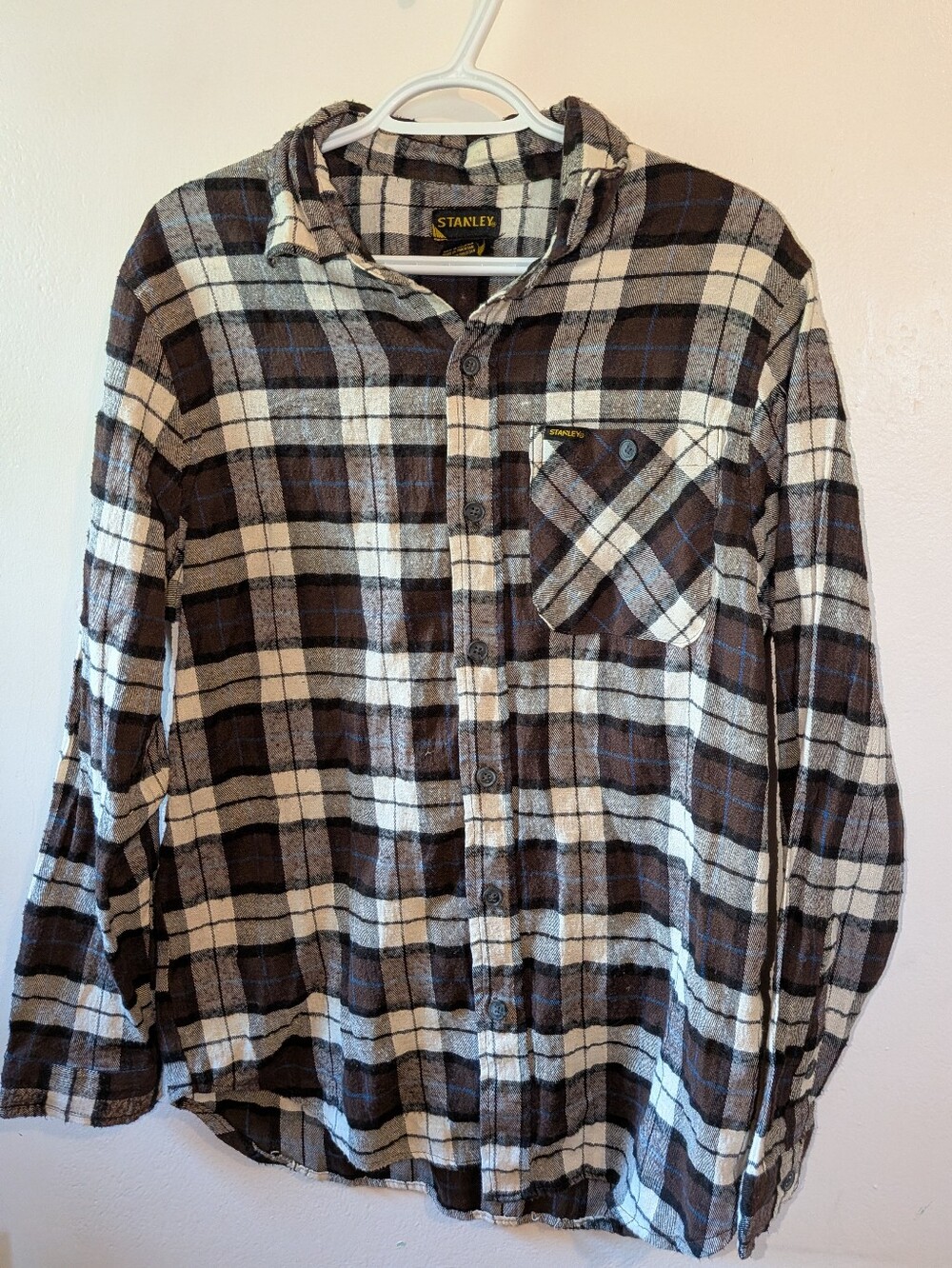 Stanley Brown and Cream Plaid Button-Down Shirt